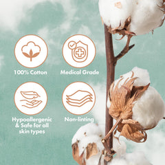Pad unfolded to 8x8 for precise skincare application.