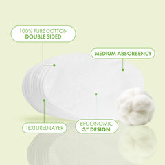 Intrinsics Premium Cotton Ovals used wet or dry for versatile cleansing.