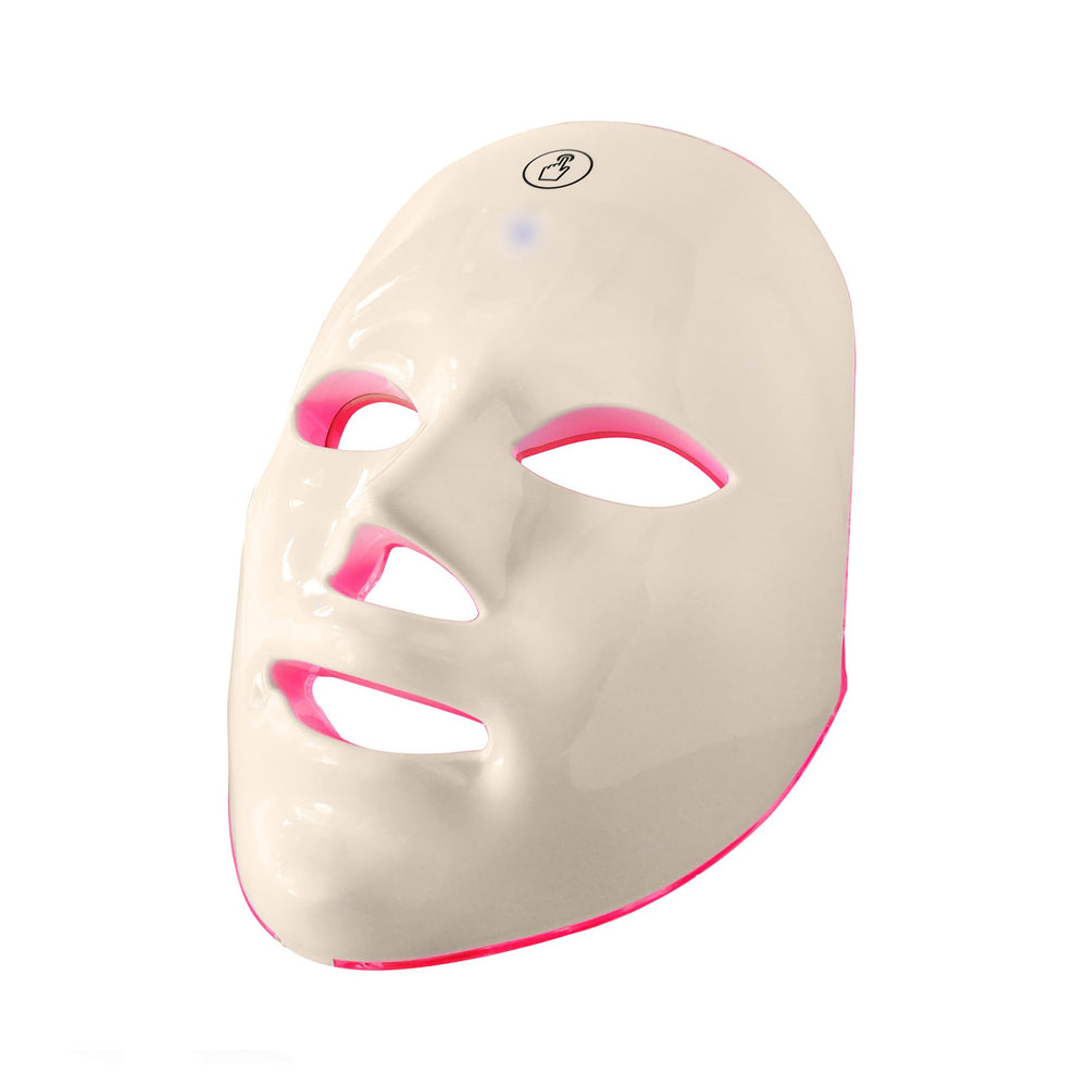 IOBTY maize-yellow red light mask close-up for at-home skincare