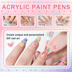 IONSGAKO fine tip 1mm pen enables precise outlining on nails.