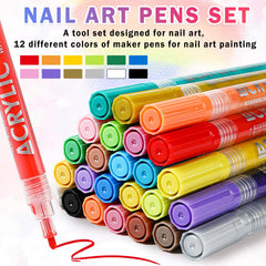 IONSGAKO nail art pens drawing tip detail enabling precise lines and intricate patterns.
