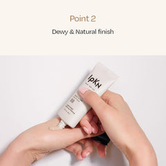 IPKN Moist & Firm BB Cream matte finish swatch highlights seamless skin-smoothing results.