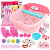 IPOOLTENG Kids Foot Spa Kit bubble soak turns bath time into a gentle spa experience for at-home relaxation.