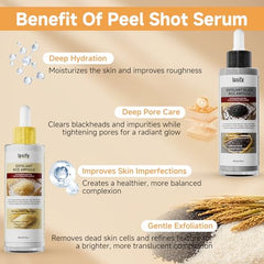 Ipsify rice peel shot serum texture and simple 2-step application preview