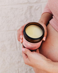 Irene Organics fragrance-free belly butter safe for mom and baby