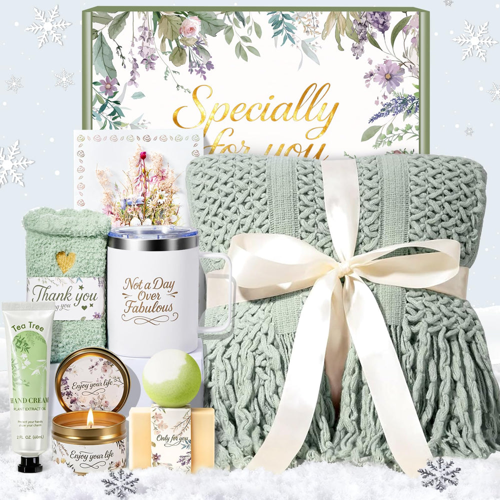 IRINXL Christmas gifts for women blanket close-up shows warm knit fringe for cozy moments.