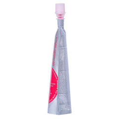 iroiro being applied to a pre-lightened blonde streak showing vibrant deposit benefit