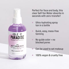 Isle of Paradise self tanning water mist spray for even application