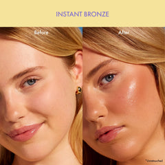 Close-up of Sunny Serum texture highlighting dewy luminosity