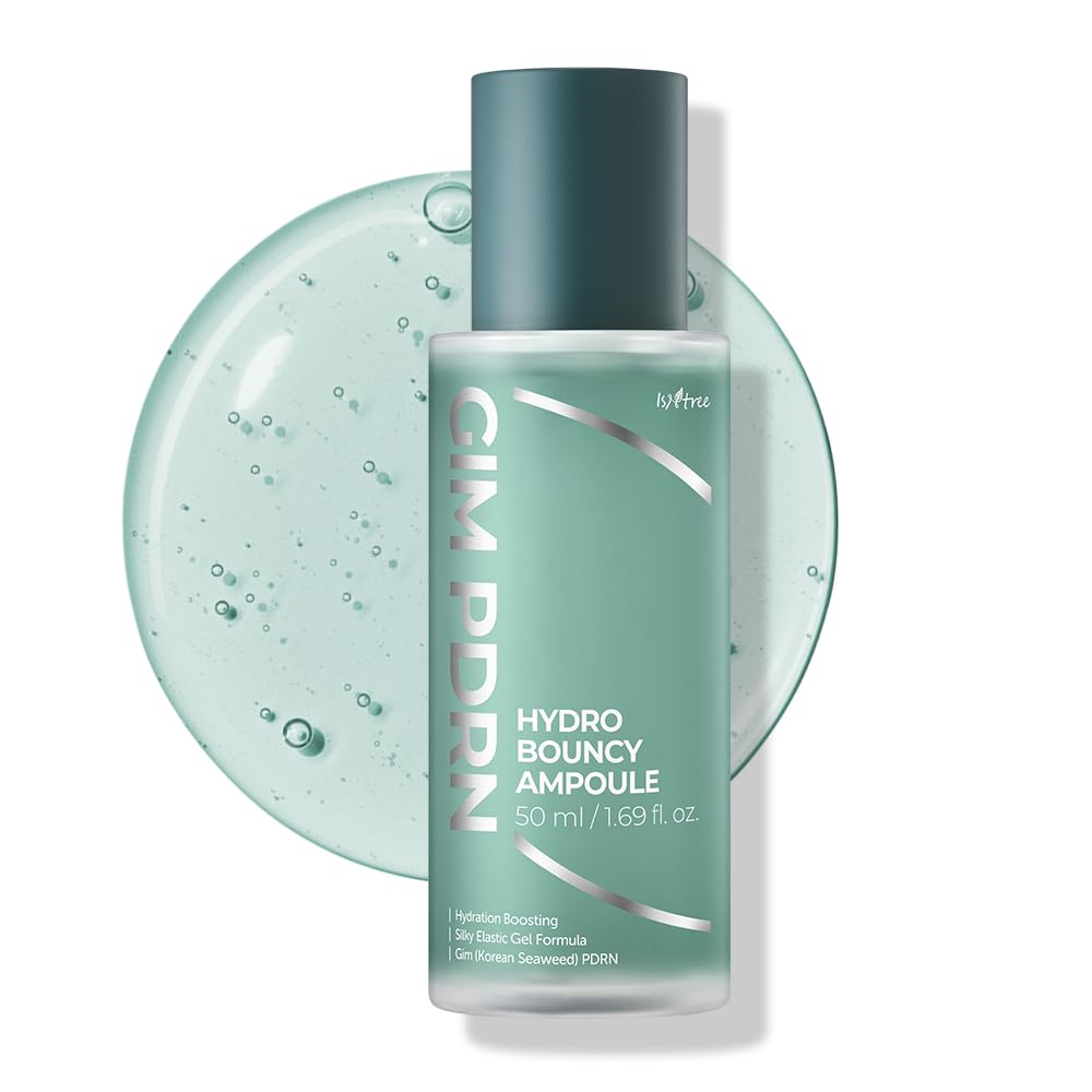 IsNtree Gim PDRN Hydro Bouncy Ampoule bottle closeup for premium hydration.