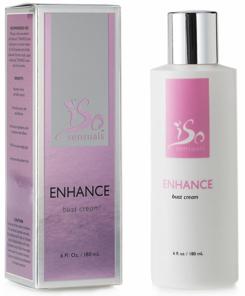 IsoSensuals ENHANCE bottle close-up for potential lifting and firming benefits.