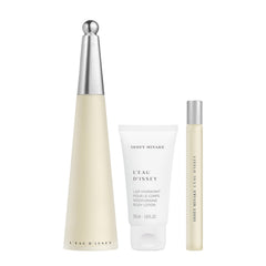 L'Eau d'Issey body lotion in holiday set boosts fragrance and skin feel.