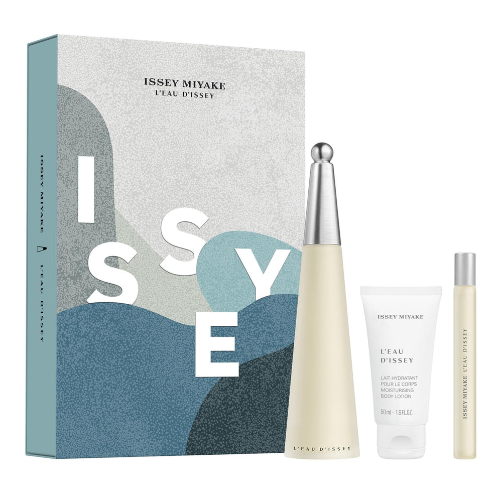 Issey Miyake L'Eau d'Issey EDT bottle from holiday set for elegant daily scent.