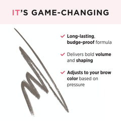 IT Cosmetics Brow PowerFULL Universal Taupe adapts to all hair colors for natural brows.