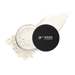 IT Cosmetics Bye Bye Pores loose powder in jar delivers pore-blurring, airbrushed finish