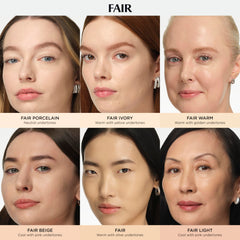 Swatch of IT Cosmetics CC+ Cream Fair Warm on skin showing color balance