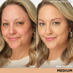 IT Cosmetics CC+ Cream Medium swatches on skin demonstrate color-correcting pigments.