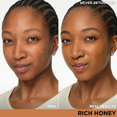 IT Cosmetics CC+ Cream Rich Honey swirl on skin demonstrates seamless blend and even tone