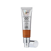 IT Cosmetics CC+ Cream Rich Honey tube closeup showing premium full coverage for evening skin tone