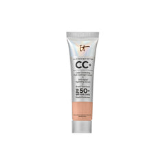 IT Cosmetics CC+ Cream Travel compact application shows portable full-coverage makeup