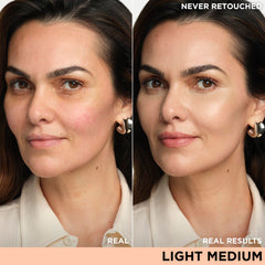 Close-up of pump dispensing IT Cosmetics CC+ Illumination for seamless coverage.