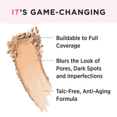 IT Cosmetics CC+ Airbrush Powder brush application showing buildable coverage.