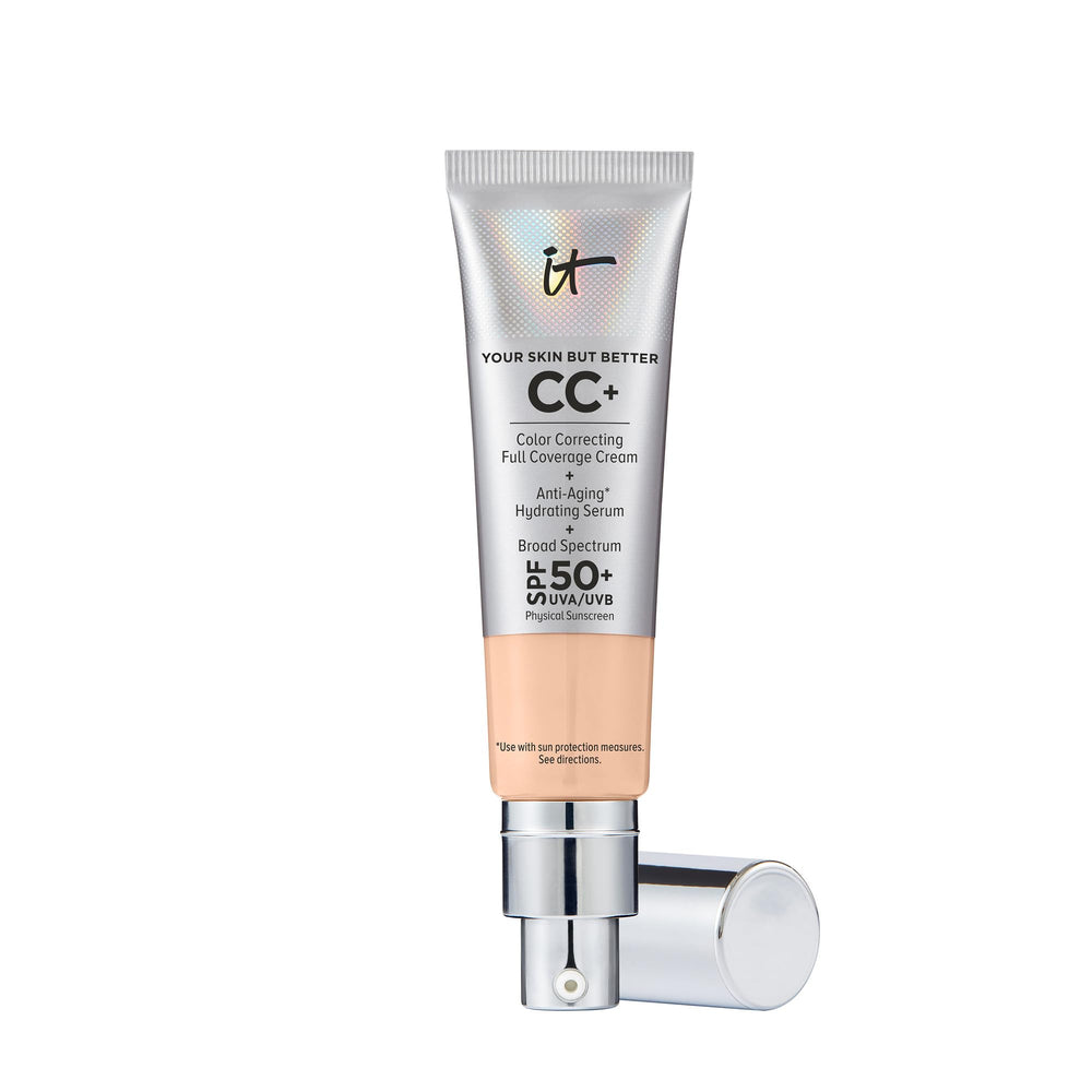 IT Cosmetics CC+ Cream Light Neutral bottle offering lightweight SPF 50+ protection.