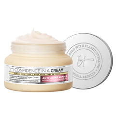 IT Cosmetics Confidence in a Cream jar closeup showing rich texture for hydration