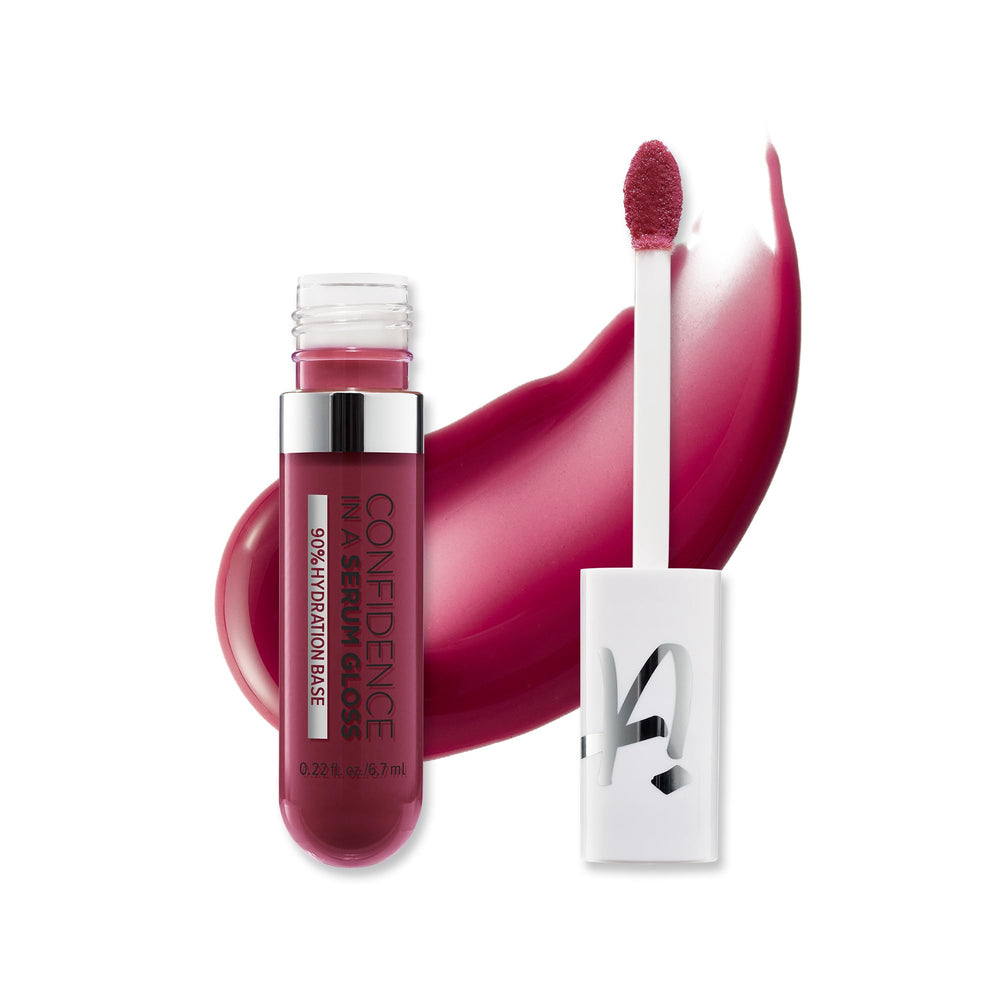 IT Cosmetics Confidence in a Serum Lip Gloss applicator wand delivers high shine and hydration