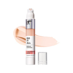 IT Cosmetics Do It All Radiant Concealer tube close-up shows radiant finish and medium coverage.