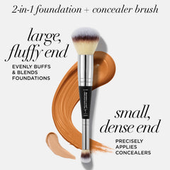 IT Cosmetics Heavenly Luxe Complexion Perfection Brush #7 small concealer end for precise under-eye coverage.