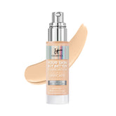 IT Cosmetics Your Skin But Better Foundation bottle with pump showing hydrating coverage