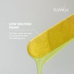 Italwax Top Line Argan Jelly Wax application image highlighting argan oil nourishment.