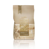 Italwax White Chocolate wax beads in jar for smooth, lasting removal.