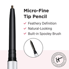 IT Cosmetics Brow Power Micro in use during brow shaping and filling.