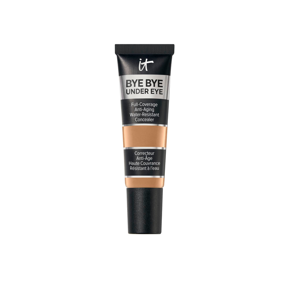 IT Cosmetics Bye Bye Under Eye Concealer deep tan pump delivers long-lasting full coverage.