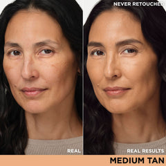 IT Cosmetics CC+ Nude Glow swirled-on-skin swatch reveals smooth, radiant tone.