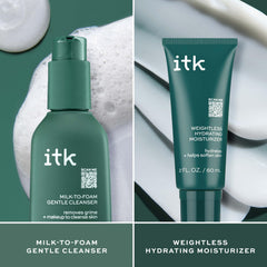 ITK Skincare moisturizer texture swirl conveys weightless hydration
