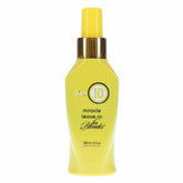 It's a 10 Haircare Blonde Miracle Leave-In bottle for smoother, shinier blonde hair.