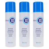 Its a 10 Haircare Miracle Blowdry Volumizer bottle front for instant volume and smooth blowouts.