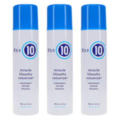 Its a 10 Haircare Miracle Blowdry Volumizer bottle front for instant volume and smooth blowouts.
