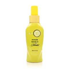 It's a 10 Haircare Miracle Leave-In blondes bottle for detangling and shine.