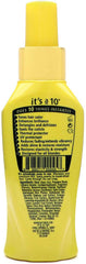 It's a 10 Haircare Miracle Leave-In blondes dispensing cap enables easy application.