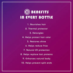 It's a 10 Haircare Miracle Leave-In after use for shiny, soft hair.
