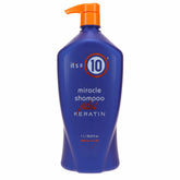 Its a 10 Haircare Miracle Shampoo Plus Keratin 338-oz bottle—keratin for smoother, stronger hair