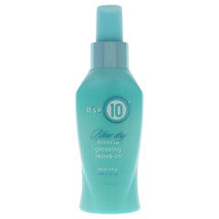 Its A 10 Miracle Blow Dry Glossing Leave-In bottle delivers weightless shine and frizz protection