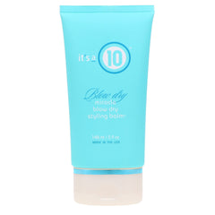It's a 10 Miracle Blow Dry Styling Balm bottle showing frizz control and shine.
