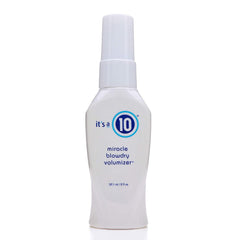 It's a 10 Miracle Blowdry Volumizer bottle demonstrates lightweight volume and shine.
