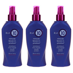 It's a 10 Miracle Leave-In bottle pour enables easy application and smoother, shinier hair