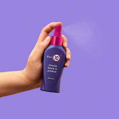 It's a 10 Miracle Leave-In image suggests silky hair texture and smoothness